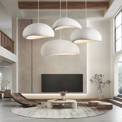 Nordic Wabi Sabi Pendant Light Fiberglass Modern Fixture