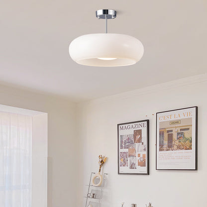 Round Glass Metal Vintage Ceiling Light Fixture