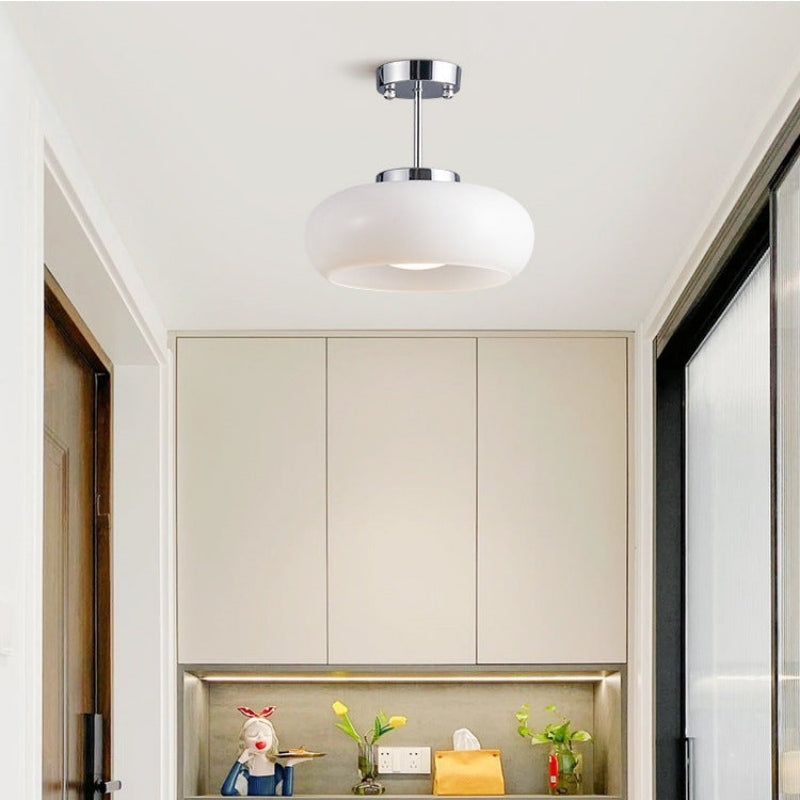 Round Glass Metal Vintage Ceiling Light Fixture