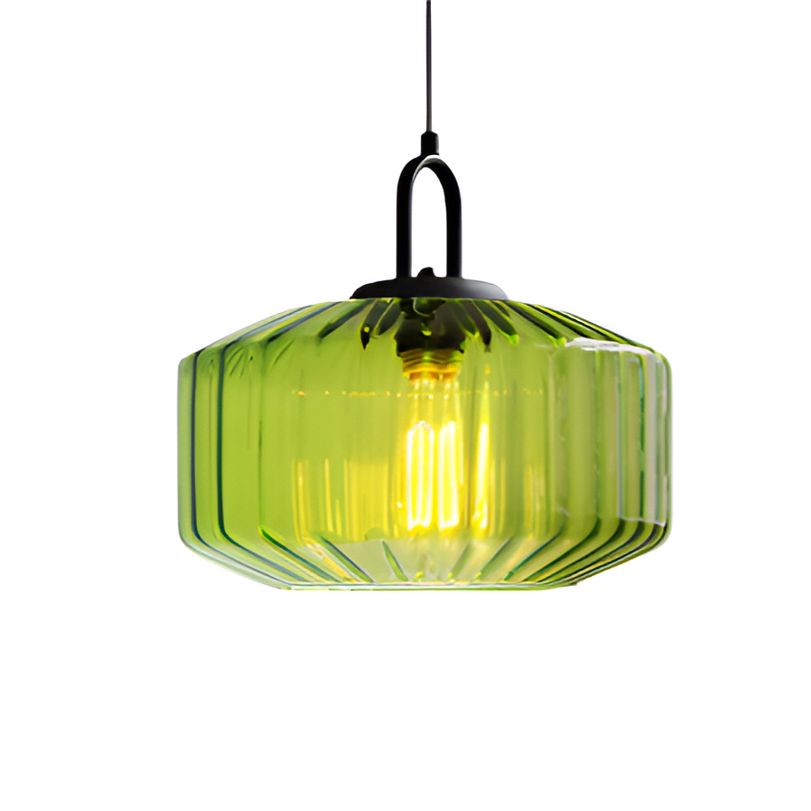 Colored Glass Metal Minimalist Pendant Light