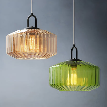 Colored Glass Metal Minimalist Pendant Light