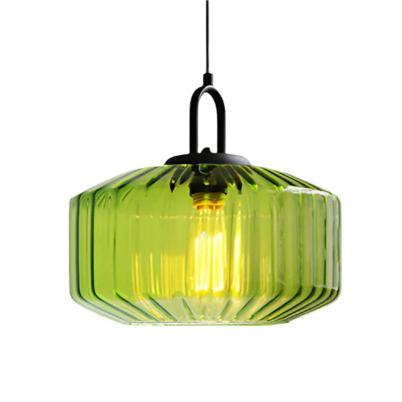 Colored Glass Metal Minimalist Pendant Light