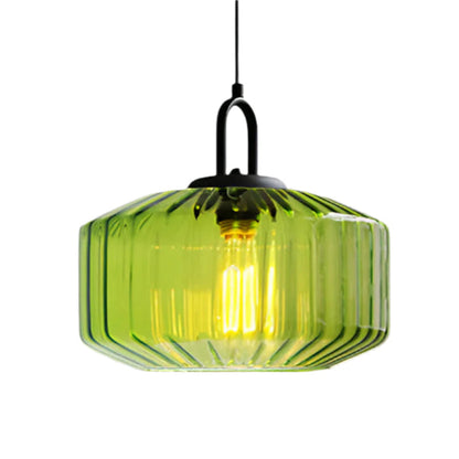 Colored Glass Metal Minimalist Pendant Light