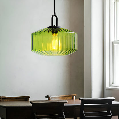 Colored Glass Metal Minimalist Pendant Light