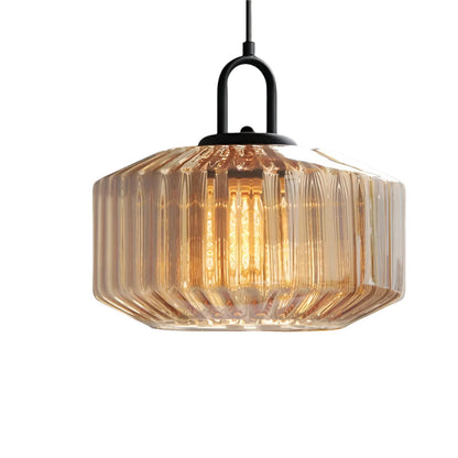Colored Glass Metal Minimalist Pendant Light