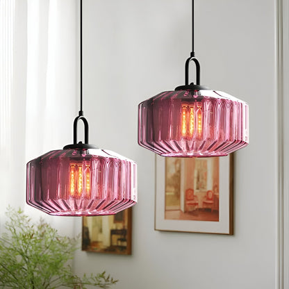 Colored Glass Metal Minimalist Pendant Light