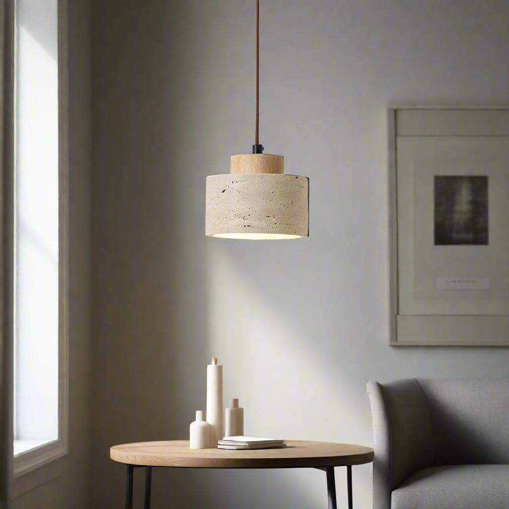 Clear Travertine Minimalist Nordic Pendant Light