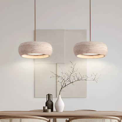 Travertine Stone Wabi Sabi Style Pendant Light