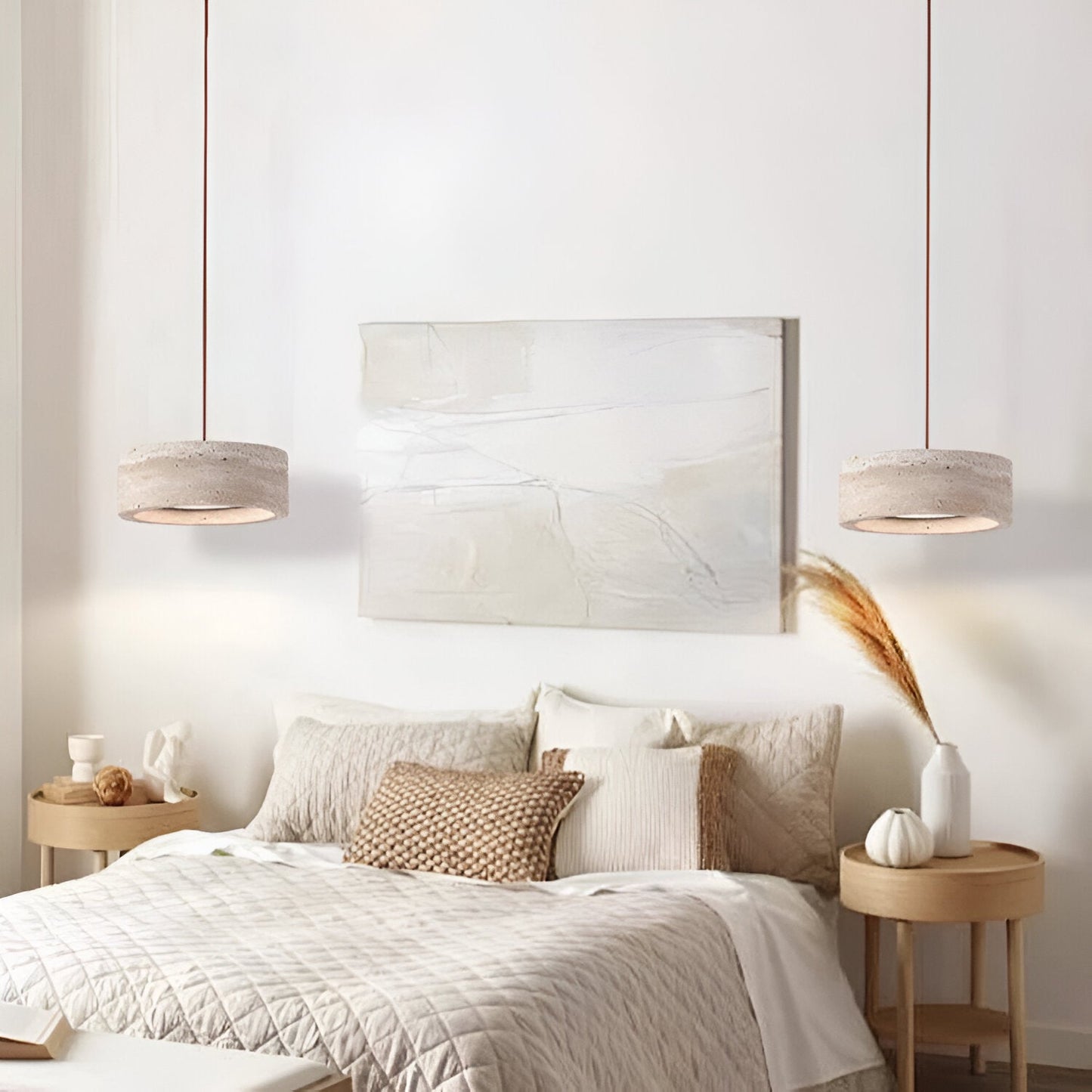 Travertine Stone Wabi Sabi Style Pendant Light