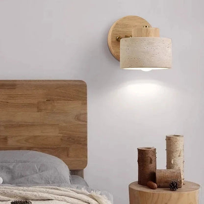 Study Reading Minimalist Travertine Stone Wall Light 5