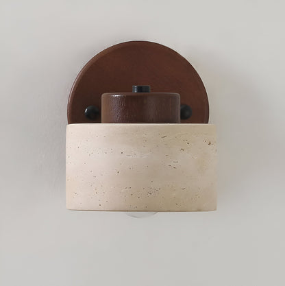 Study Reading Minimalist Travertine Stone Wall Light 6