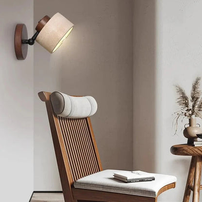 Study Reading Minimalist Travertine Stone Wall Light 8