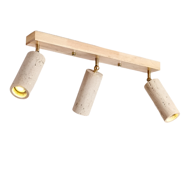Travertine 3 Heads Ceiling Light Fixtures 0