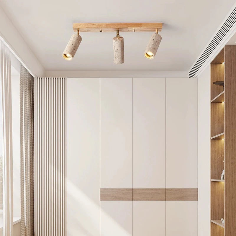 Travertine 3 Heads Ceiling Light Fixtures 1