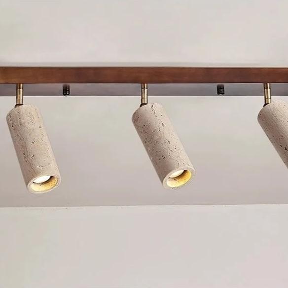 Travertine 3 Heads Ceiling Light Fixtures 5