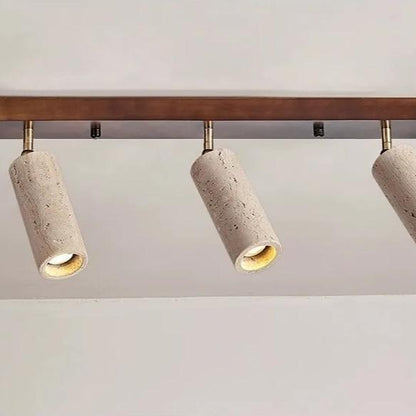 Travertine 3 Heads Ceiling Light Fixtures 5