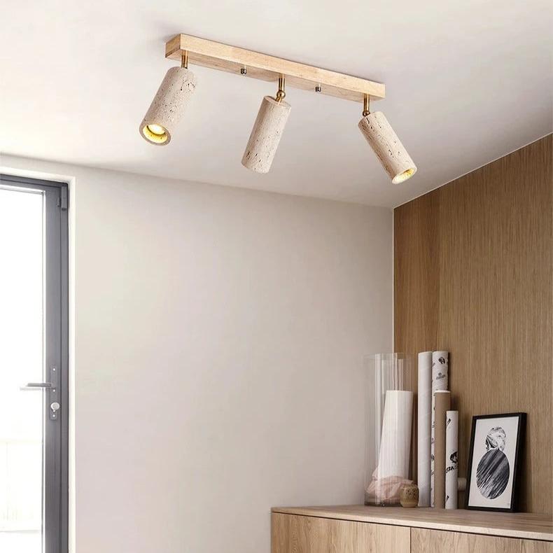 Travertine 3 Heads Ceiling Light Fixtures 6