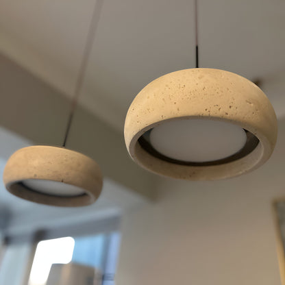 Travertine Stone Wabi Sabi Style Pendant Light