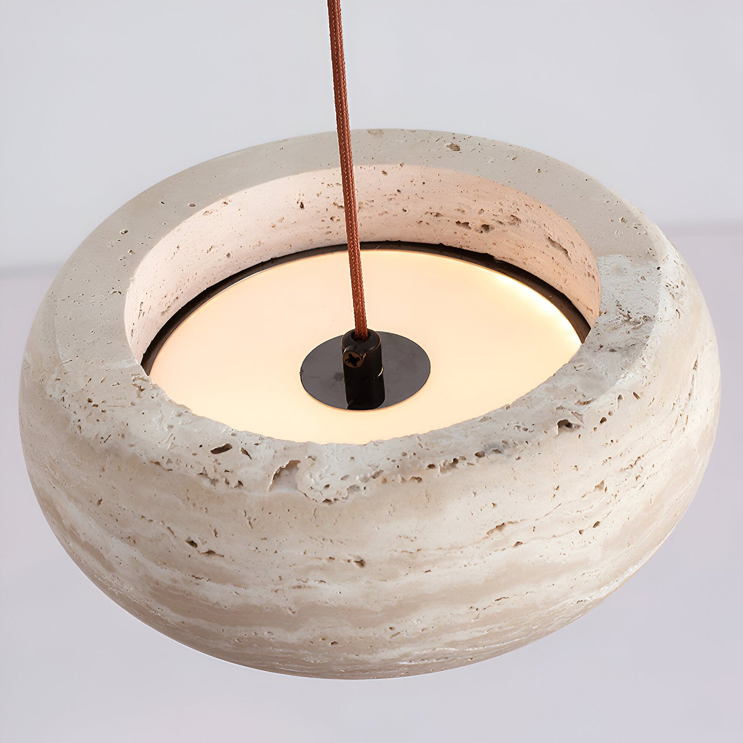 Travertine Stone Wabi Sabi Style Pendant Light