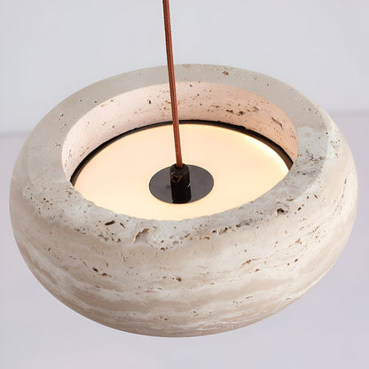 Travertine Stone Wabi Sabi Style Pendant Light