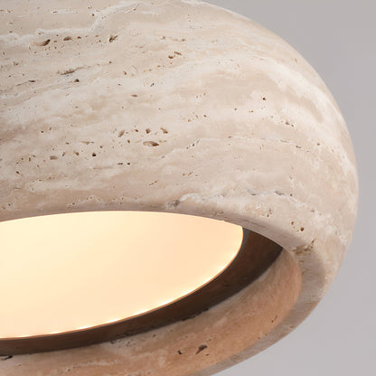 Travertine Stone Wabi Sabi Style Pendant Light