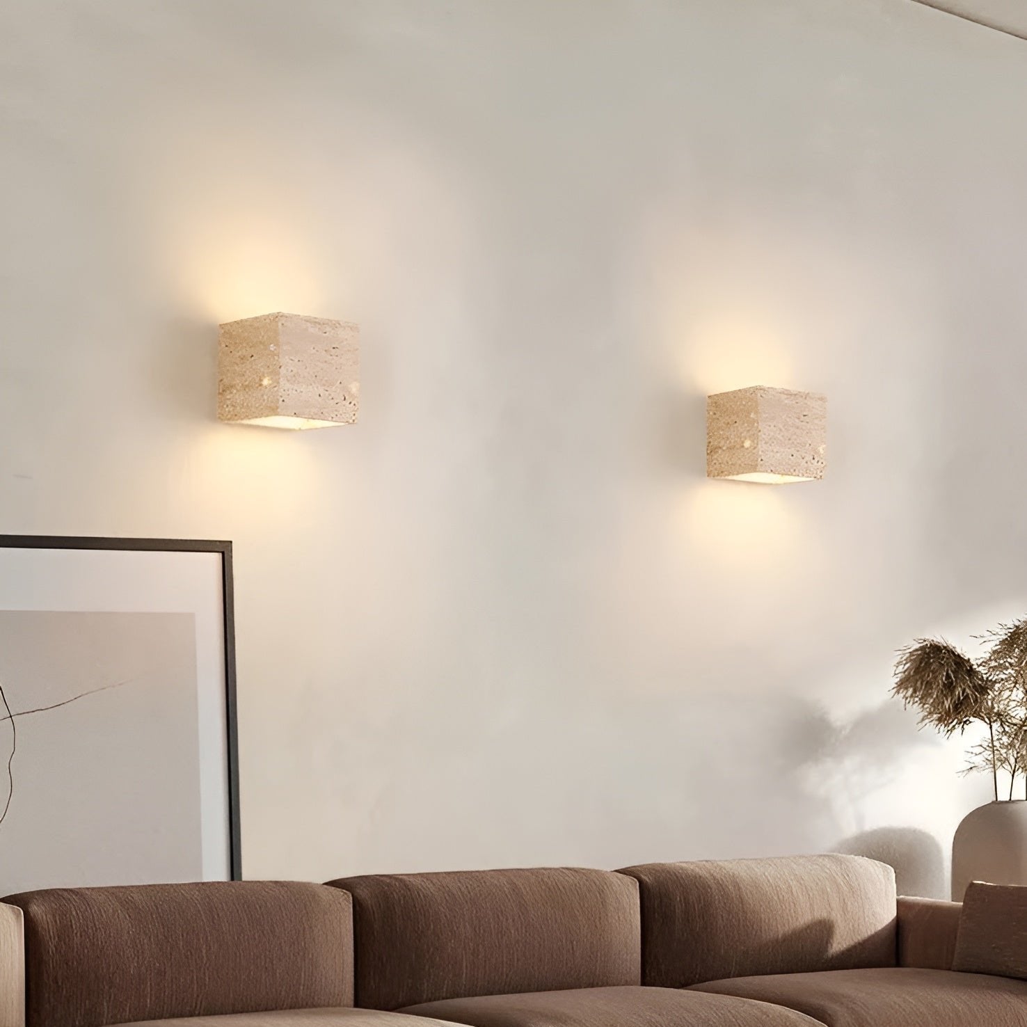 Travertine Stone Minimalist Outdoor LED Wall Light 5