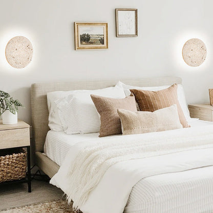 Travertine Stone Round Wall Light 7