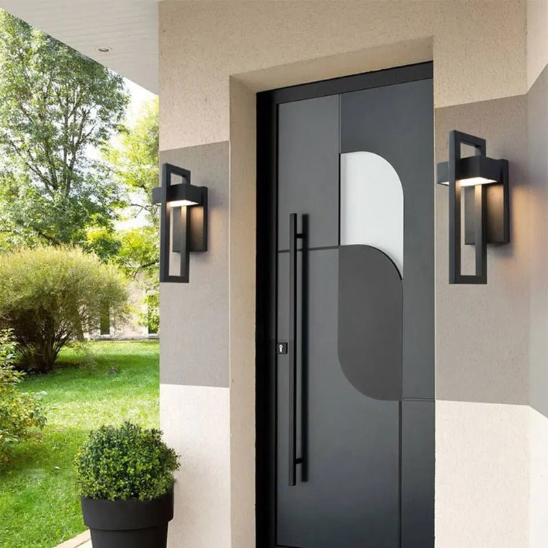 Black Outdoor Wall Light Up & Down