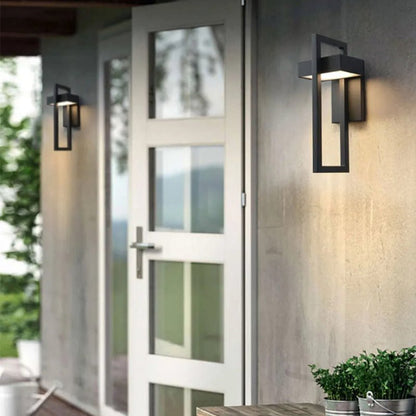 Black Outdoor Wall Light Up & Down
