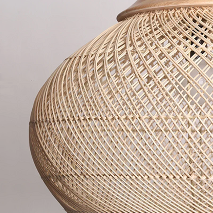Rattan Bamboo Boho Pendant Light