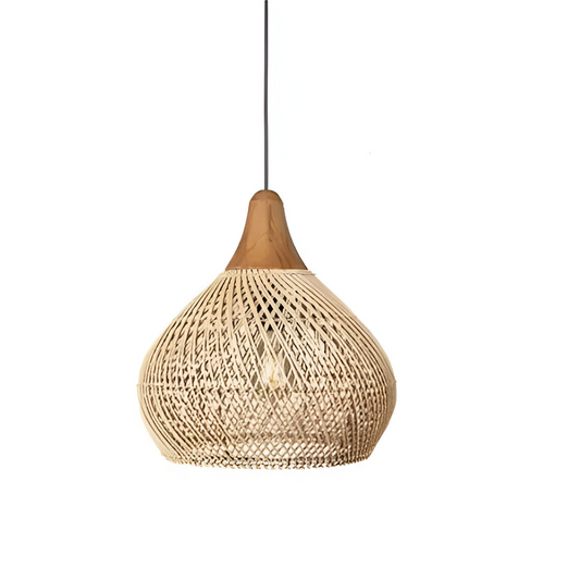 Rattan Bamboo Boho Pendant Light