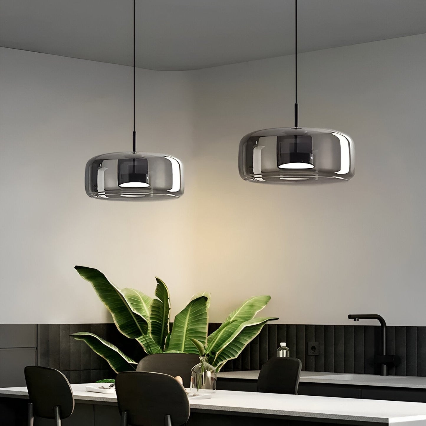 Modern Glass Retro LED Pendant Light