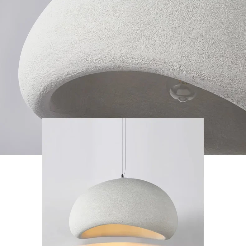 Nordic Wabi Sabi Pendant Light Fiberglass Modern Fixture