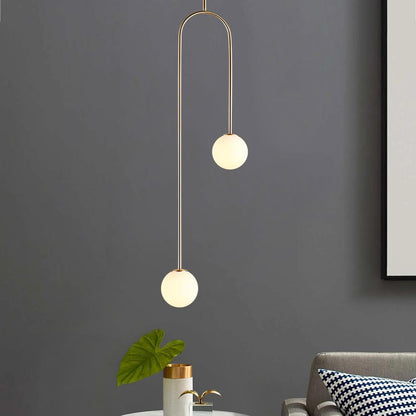 Glass Metal Minimalist Globe Pendant Lighting