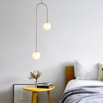 Glass Metal Minimalist Globe Pendant Lighting