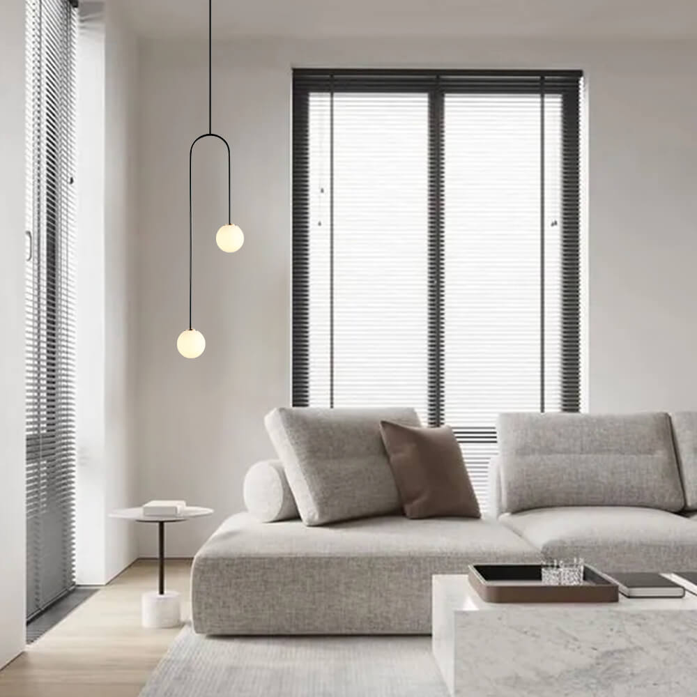 Glass Metal Minimalist Globe Pendant Lighting