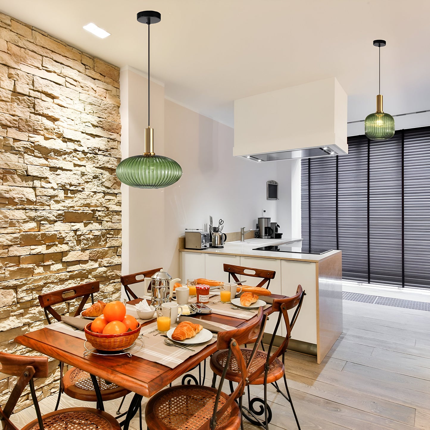 Colorful Glass Retro Pendant Light Nordic Design