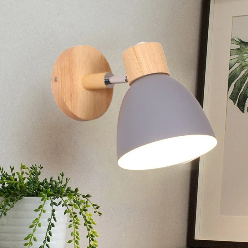 Scandinavian Modern Wooden Wall Sconce Light Fixture