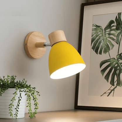 Scandinavian Modern Wooden Wall Sconce Light Fixture