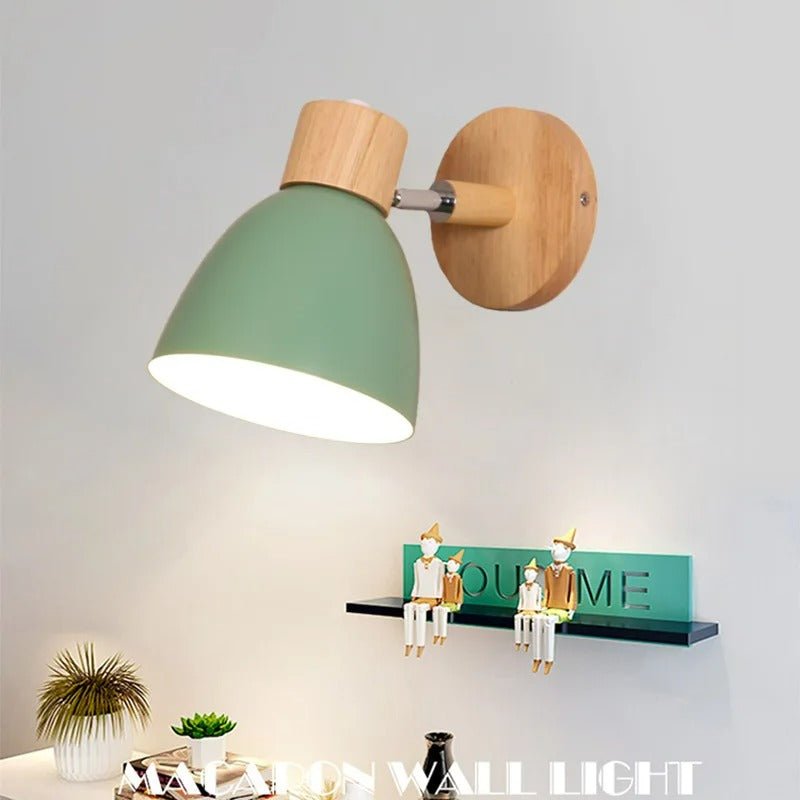 Scandinavian Modern Wooden Wall Sconce Light Fixture