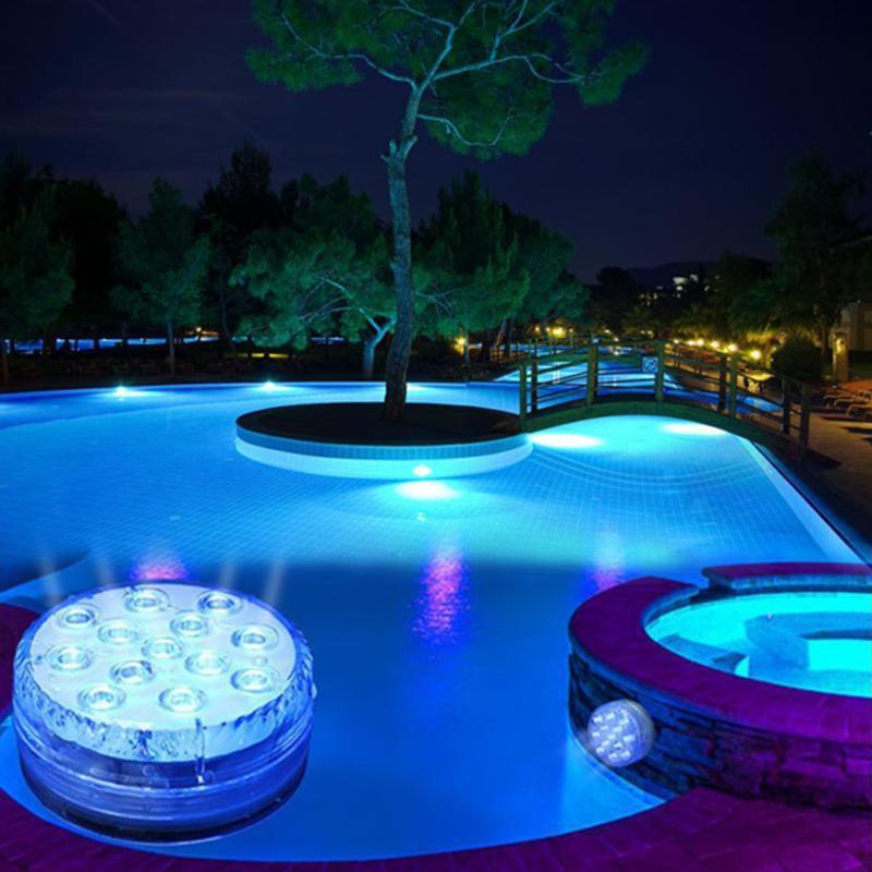 Submersible LED Pool Light Remote Control Waterproof