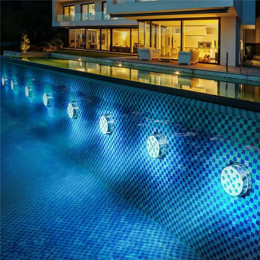 Submersible LED Pool Light Remote Control Waterproof