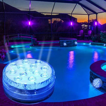 Submersible LED Pool Light Remote Control Waterproof